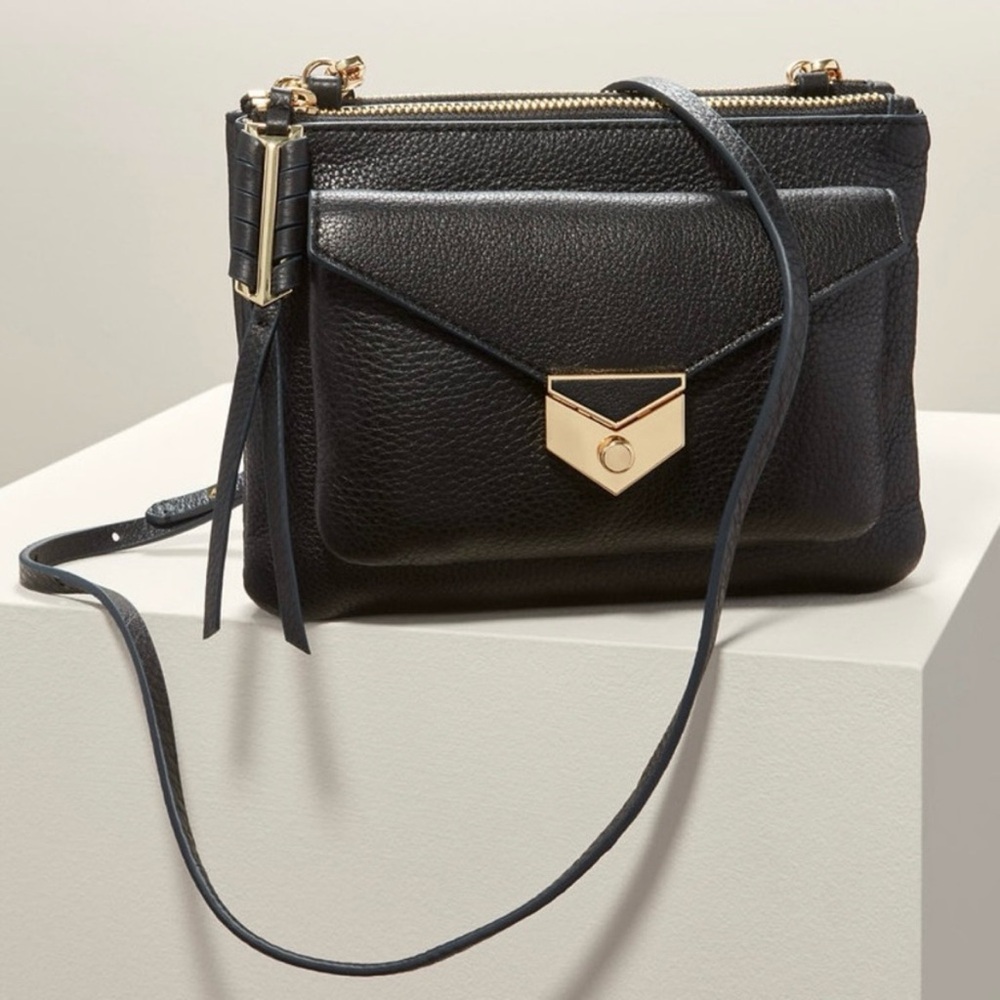 Stella & Dot Black Covet Crossbody Bag NWOT